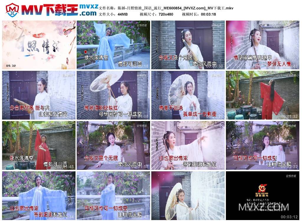陈娇-月照情浓_国语_流行_ME600854
